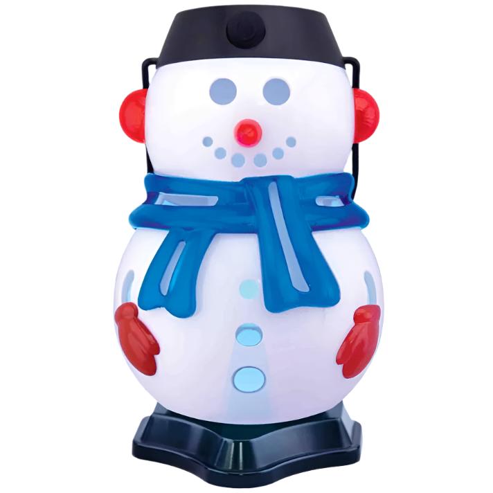 Shimmering Snowman Flameless Flickering Tabletop Lantern