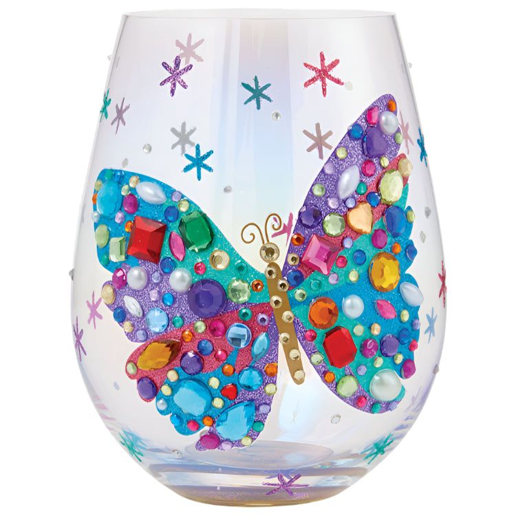 Lolita Hand-Painted Stemless Wine Glasses - 20 oz.