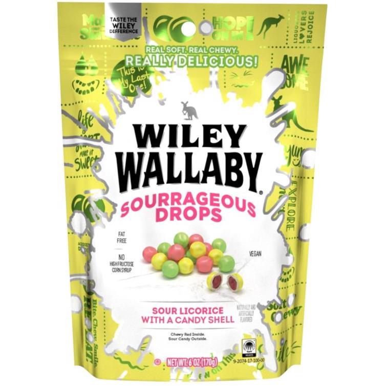 candy fishing pole with licorice Wiley Wallaby Sourrageous Licorice Bites