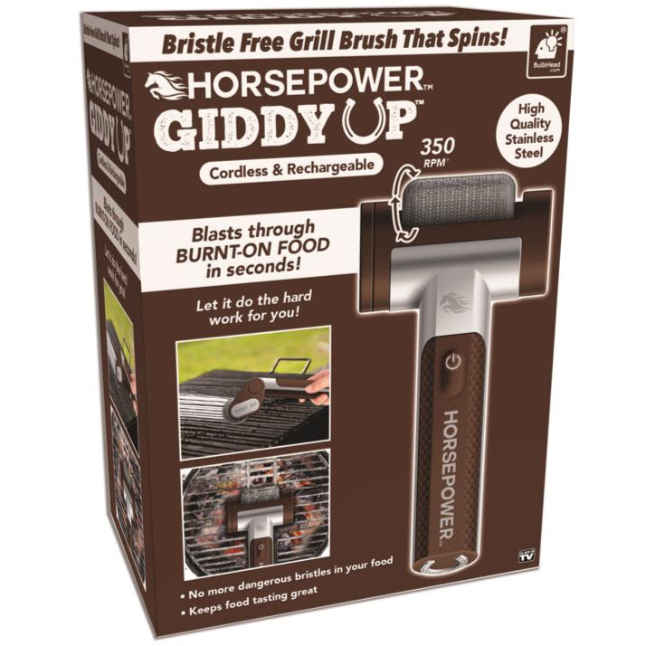 Horsepower "Giddy Up" Stainless Steel Rolling Grill Brush