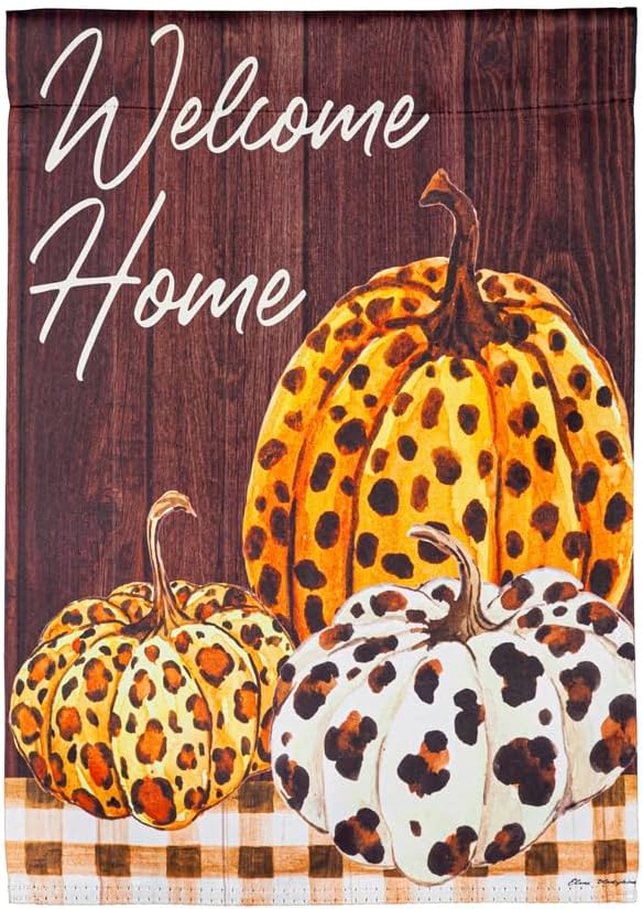 Evergreen Autumn Themed Garden Flags - 12.5" x 18"