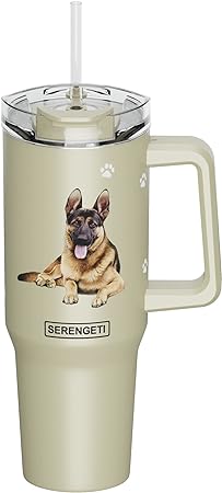 Serengeti Stainless Steel Dog Pattern Insulated Travel Mug - 40 oz.