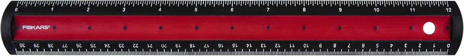 Fiskars Softgrip Ruler (Imperial & Metric)