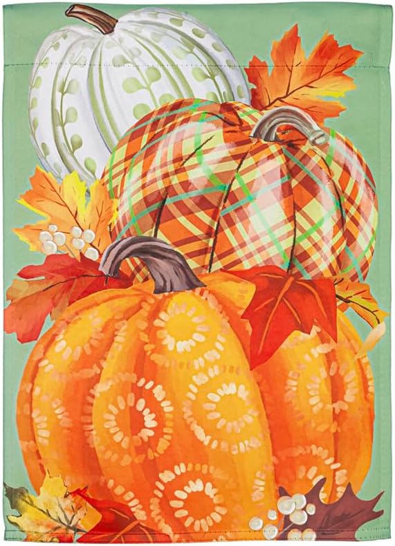 Evergreen Autumn Themed Garden Flags - 12.5" x 18"