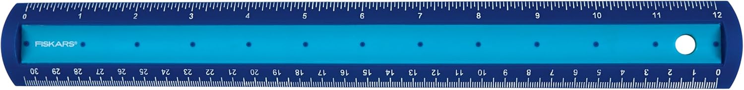 Fiskars Softgrip Ruler (Imperial & Metric)