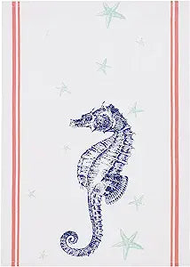 Seahorse & Sea Star Kitchen Towel - 18" x 25"