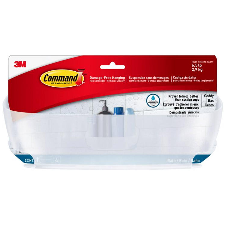 3M Command Stick-on Plastic Shower Caddy - 4.75" x 11.4"