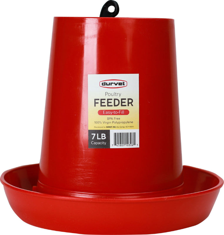 Durvet Plastic Poultry Feeder - 1 lb. & 7 lb.