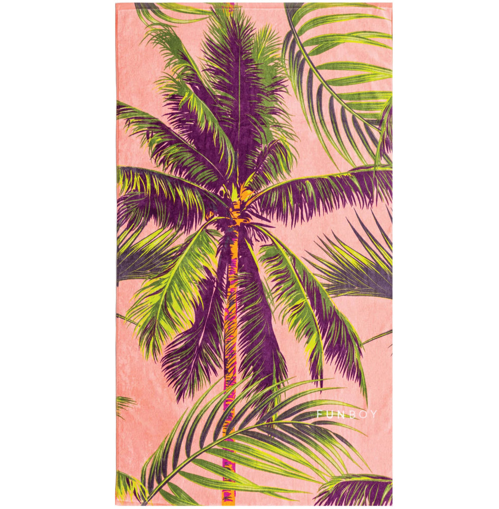 Funboy Cotton Vintage California Palm Beach Towel - 35" x 65"