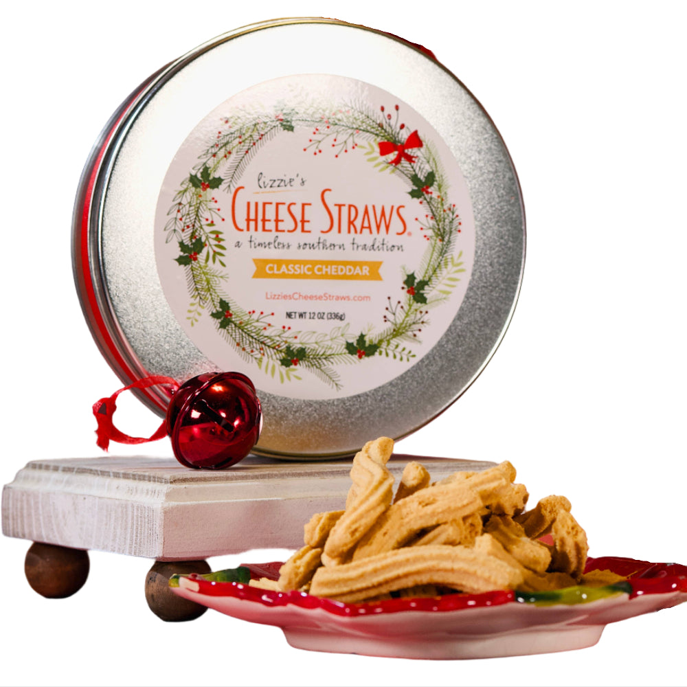 Lizzie's Gourmet Cheese Straws Holiday Tins - 12 oz.
