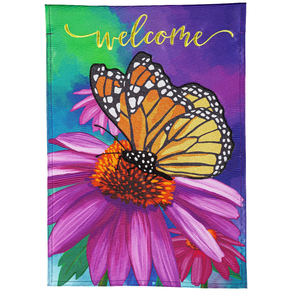 Evergreen "Welcome" Themed House Flags - 28" x 44"