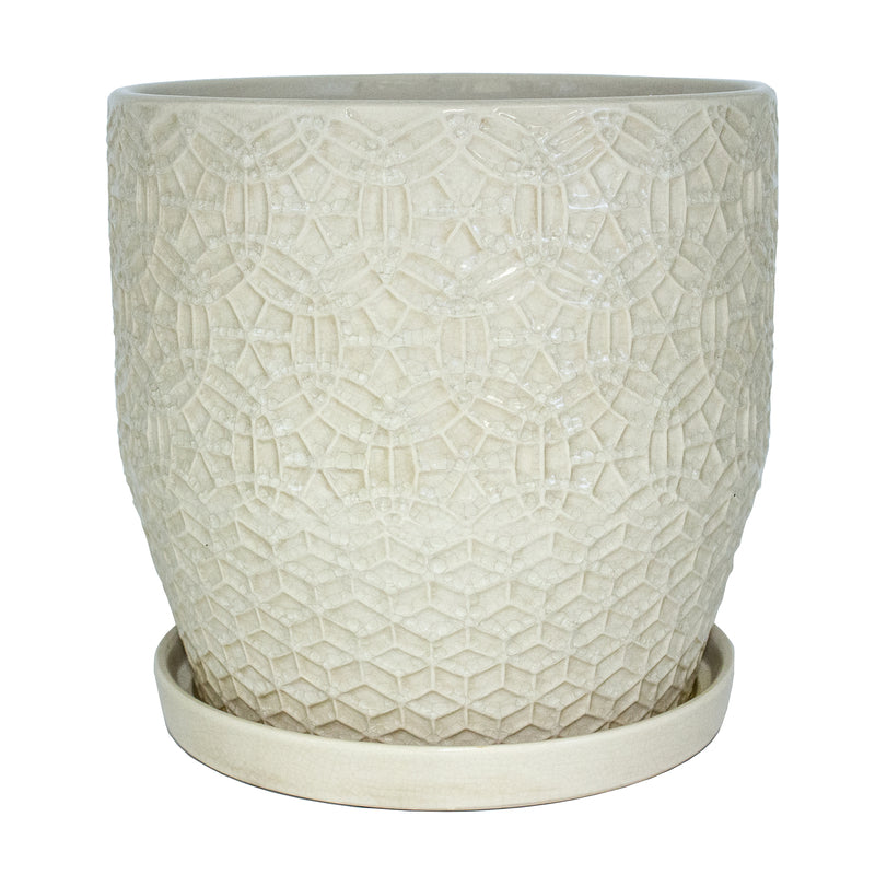 Rivage Ceramic Planter - White