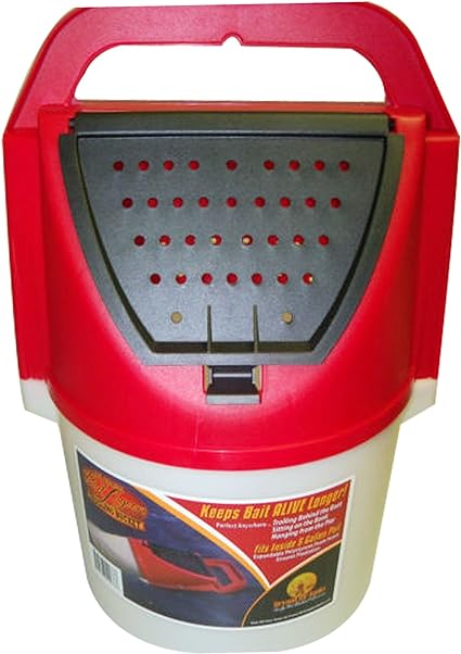 bucket of fishing lures Bait Lagoon Trolling Bucket, Red