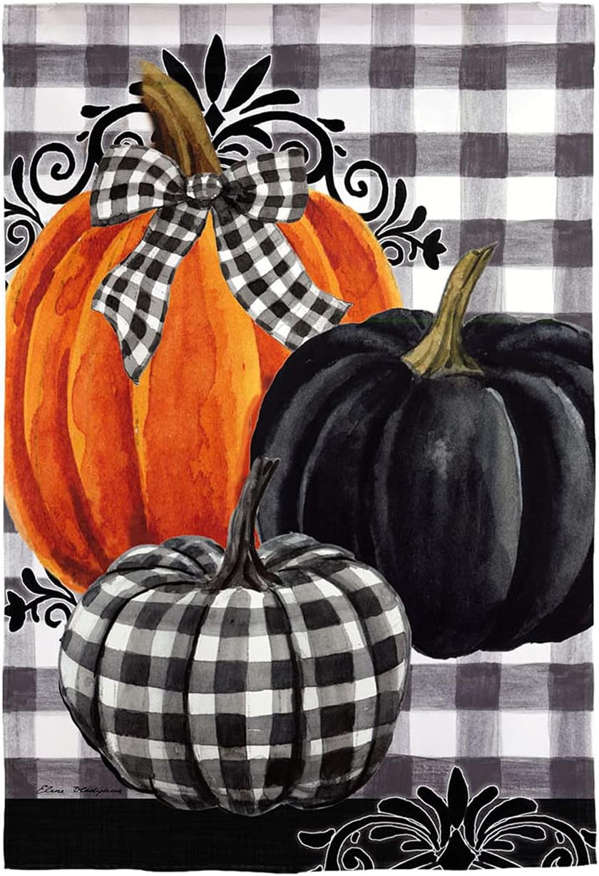 Evergreen Autumn Themed Garden Flags - 12.5" x 18"