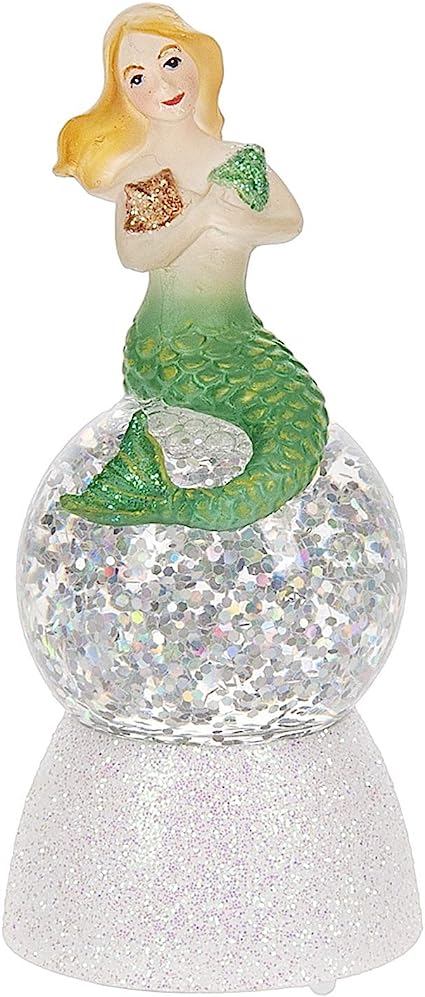 LED Mermaid Mini Shimmer Snow Globe