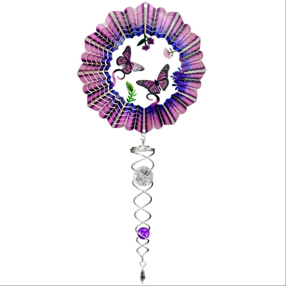 Spinfinity Stainless Steel Mini Wind Spinners w/ Twister Tail - 14"