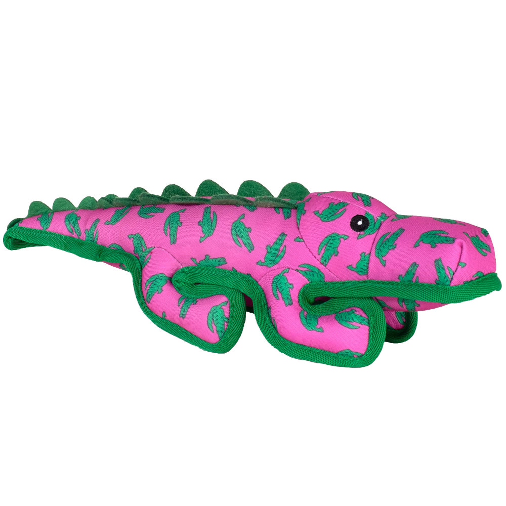 Worthy Dog Pink & Green Alligator Dog Toy - 11"
