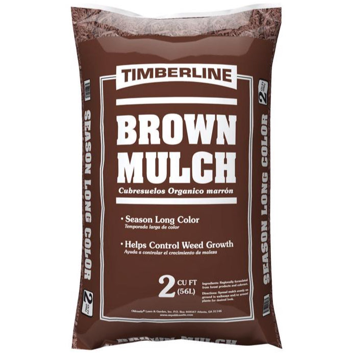 Timberline Shredded Brown Mulch - 2 cu. ft.