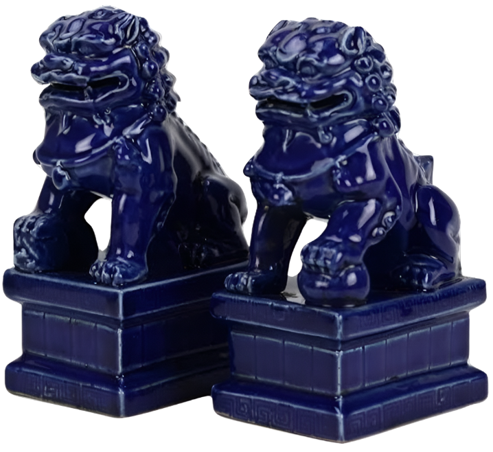 Mini Porcelain Asian Foo Dog Figurine