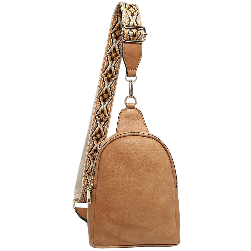 Jen & Co. Ellen Guitar Strap Vegan Leather Sling Bag