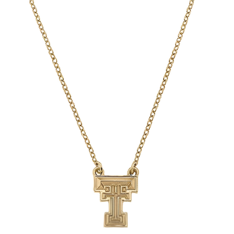 Canvas Style Texas Tech Raiders Gold-Plated Logo Necklace