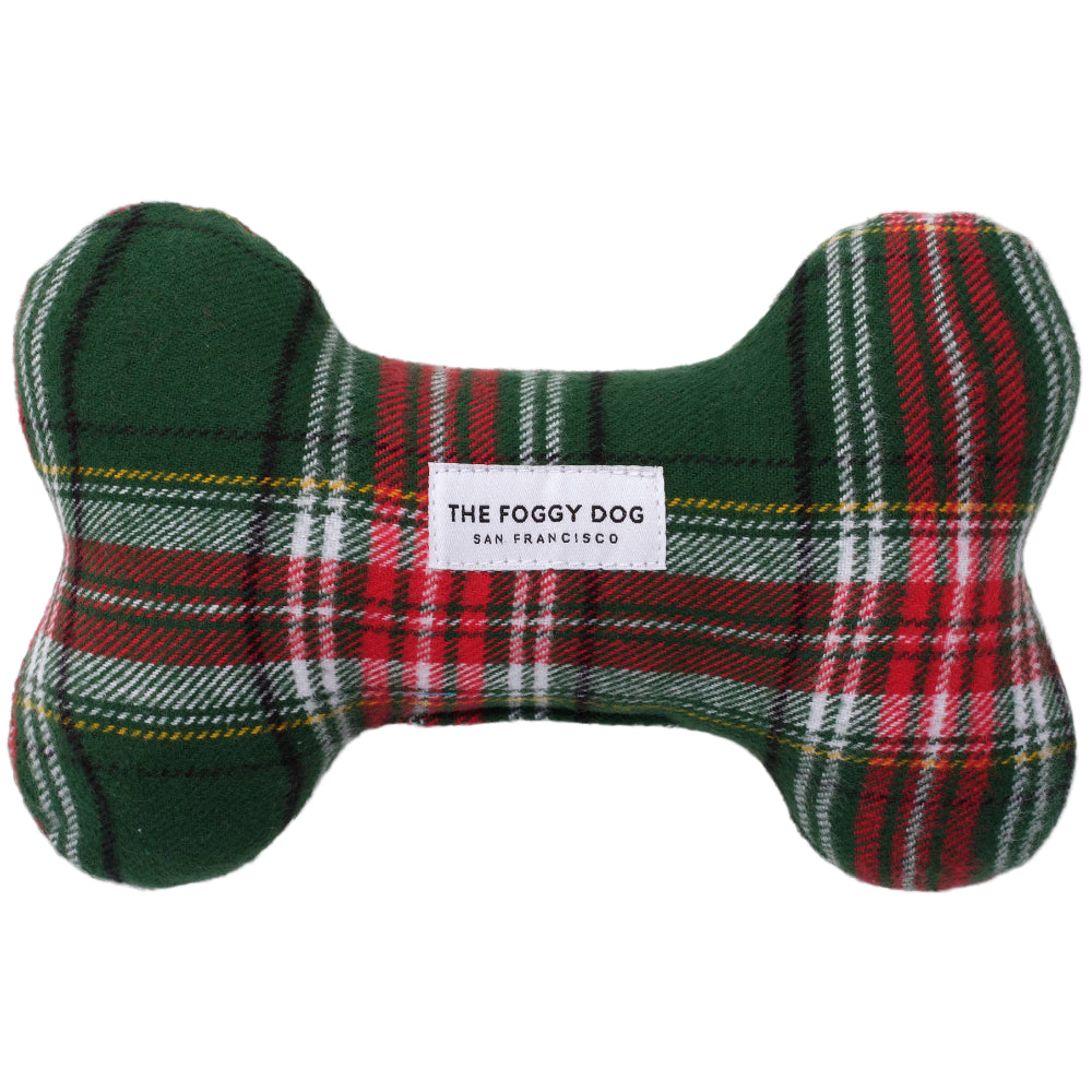 Foggy Dog Cotton Canvas Bone Squeak Toys