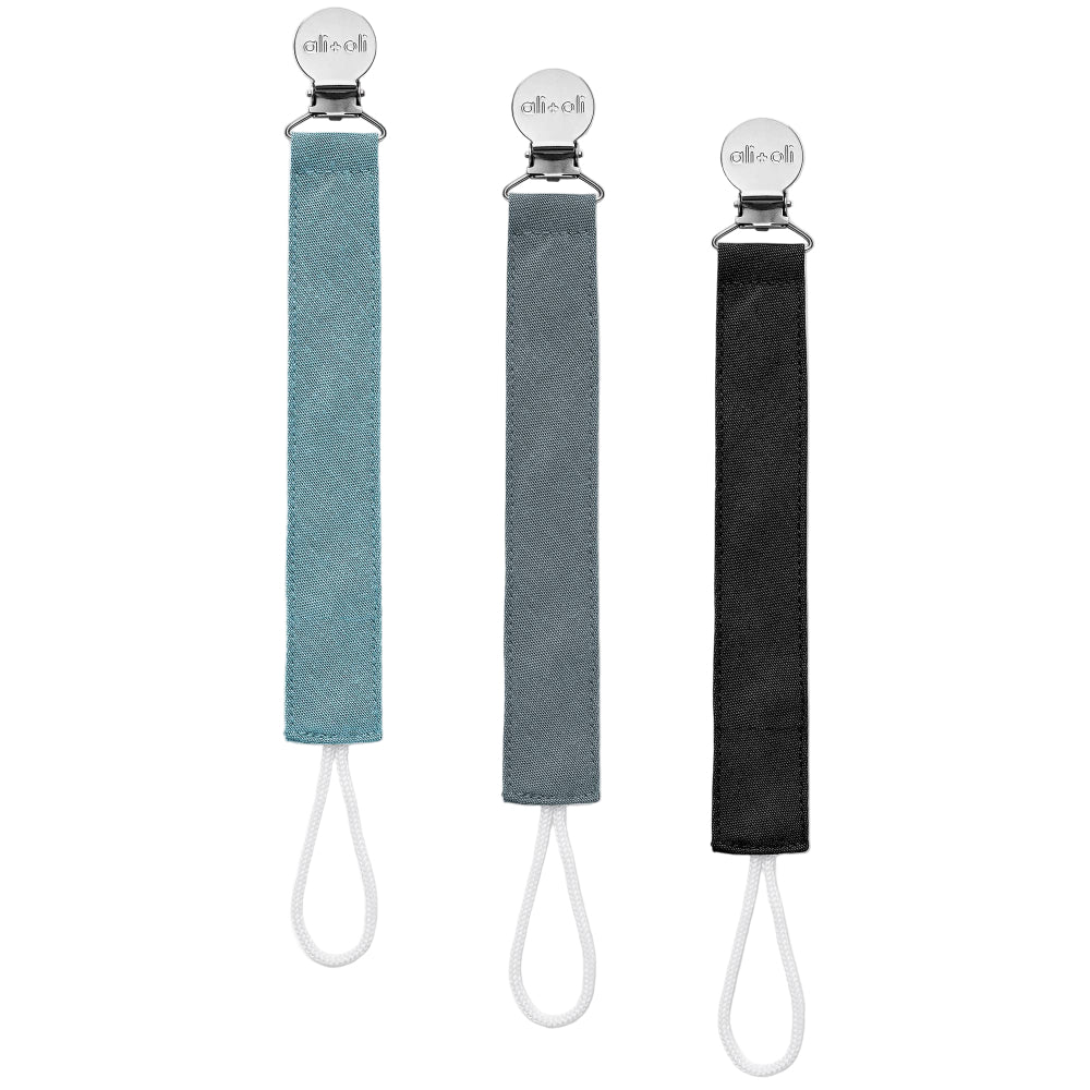 Ali + Oli Linen Pacifier Clips - 3 pc.