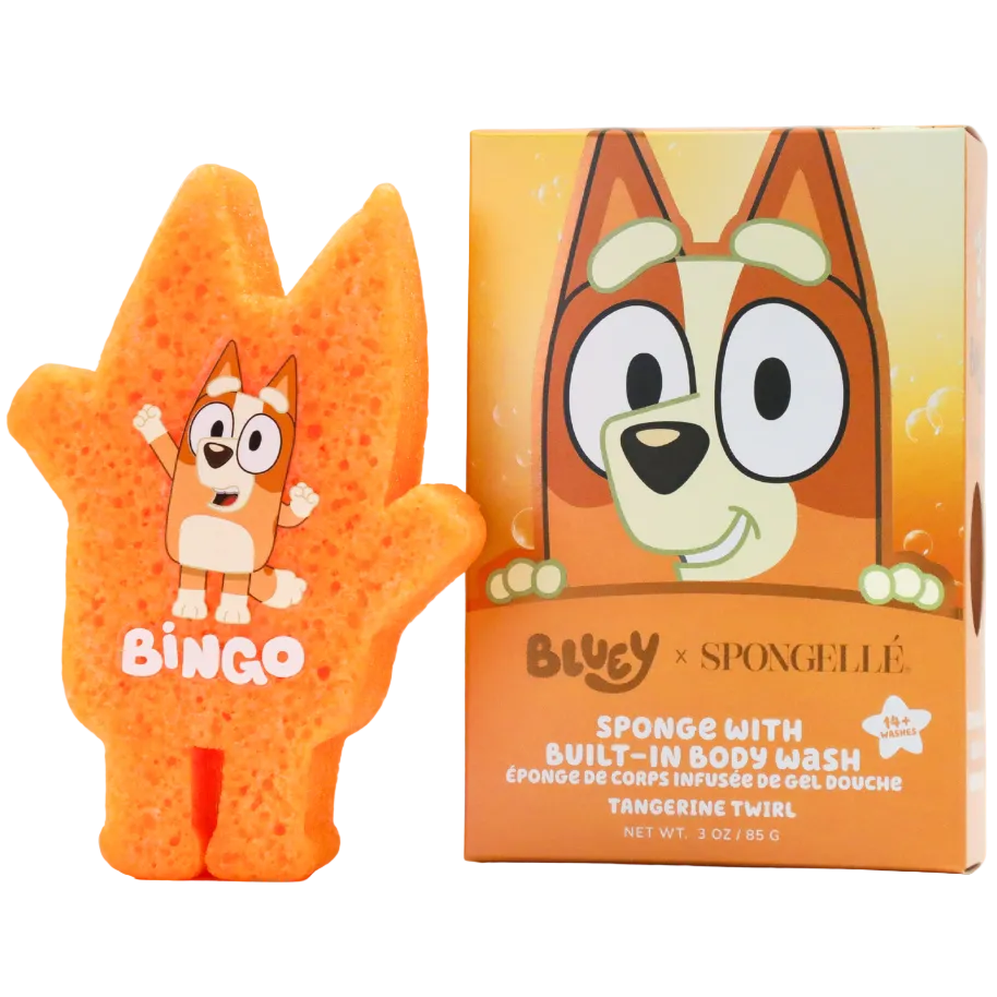 Spongelle Bluey & Bingo Soap-Infused Body Buffer Bath Sponges - 3 oz.