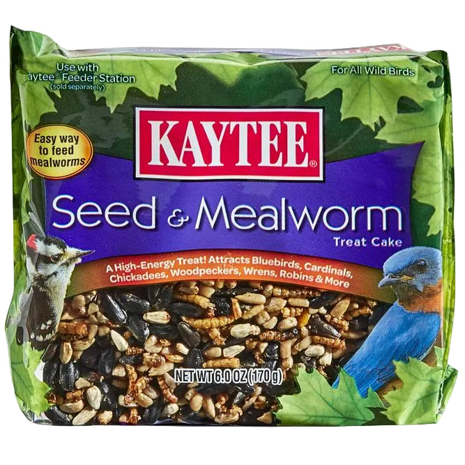 Kaytee Sunflower Seed & Mealworm Treat Cake - 6 oz.