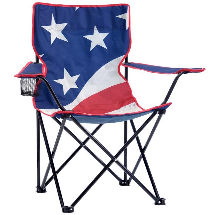 QuikShade USA Flag Folding Quad Chair