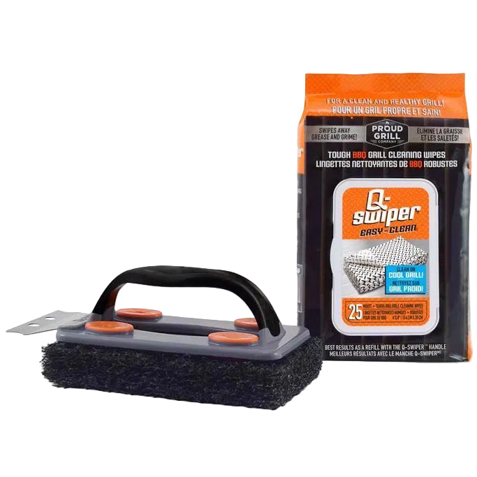 Proud Grill Q-Swiper Cloths (25 pc.) & Grill Scrubber/Scraper Set