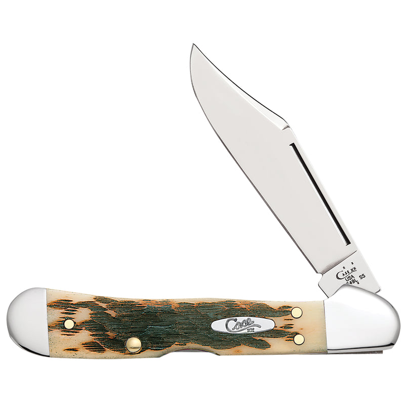 Case Folding Mini CopperLock Pocket Knife - Amber Bone