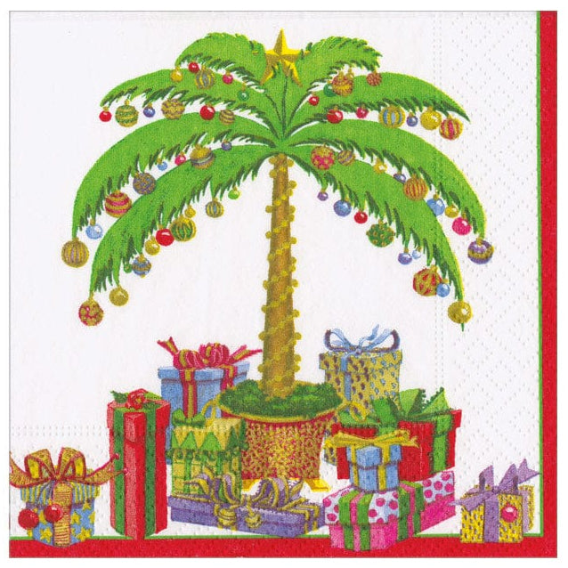 Caspari Deck the Palm Paper Napkins