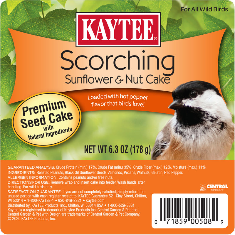 Kaytee Scorching Sunflower Seed & Nut Suet - 6.3 oz. & 2.2 lb.