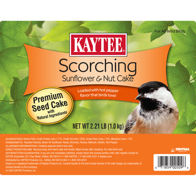 Kaytee Scorching Sunflower Seed & Nut Suet - 6.3 oz. & 2.2 lb.