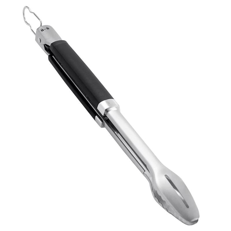 Weber Precision Stainless Steel Black/Silver Grill Tongs