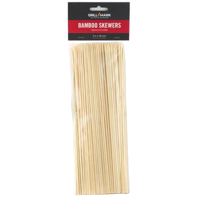 Grill Mark 10" Natural Bamboo Skewers - 100 pc.