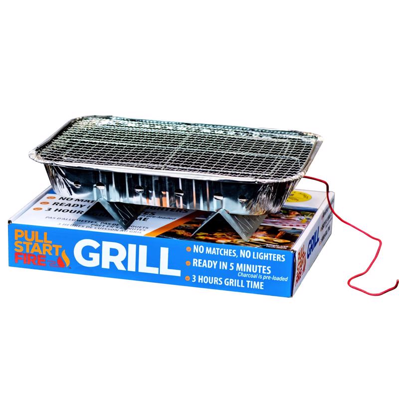 Pull Start Fire Disposable Charcoal Camping Grill - 13"