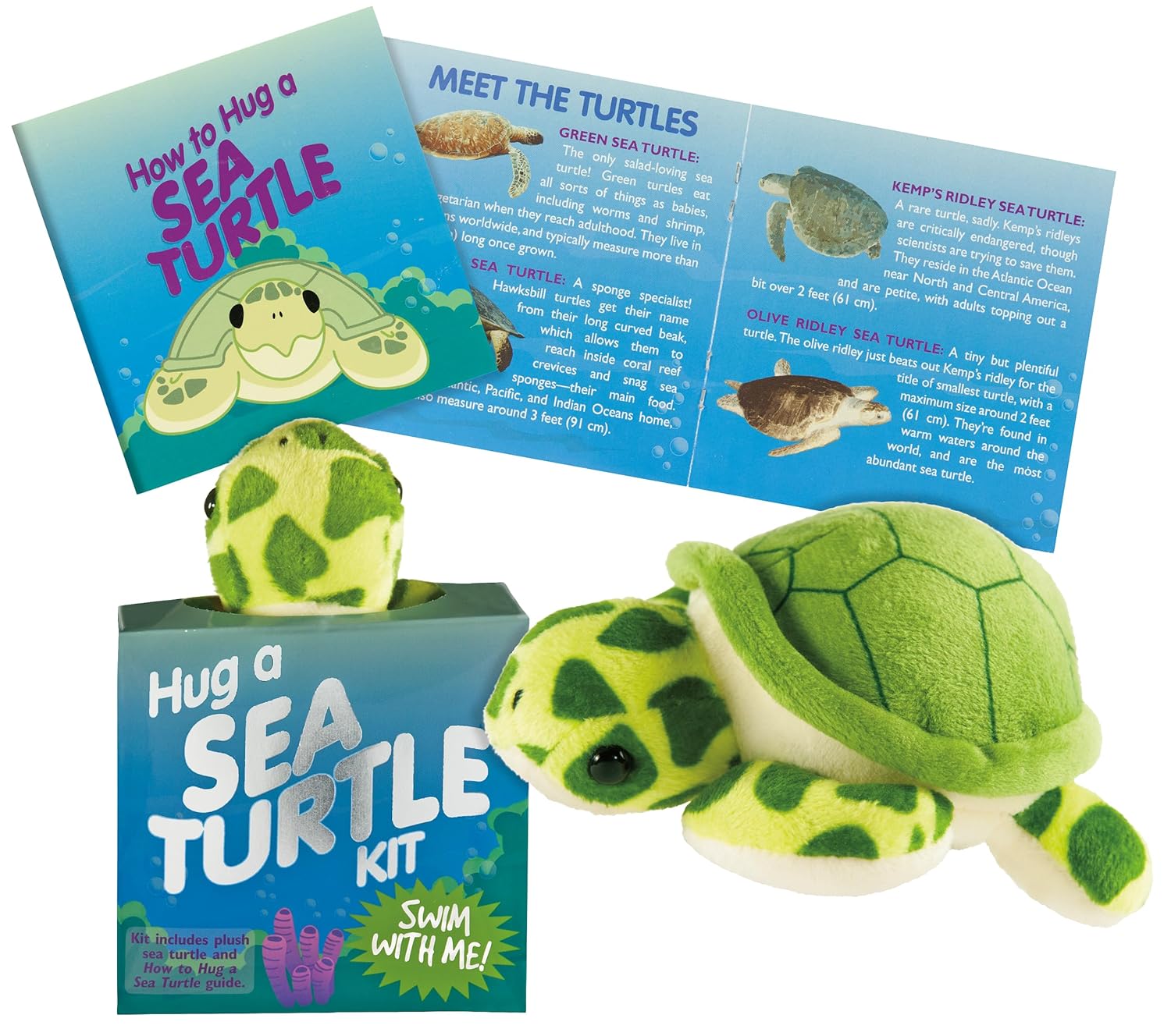 "Hug a Sea Turtle" Miniature Book & Plush