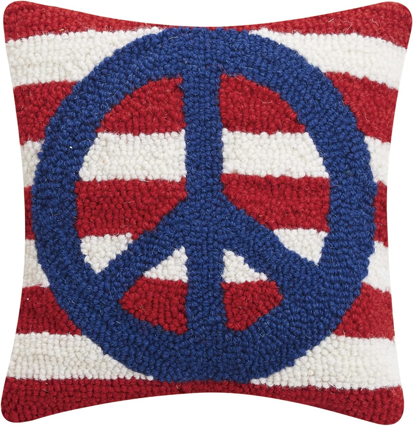 Peking Polyester Hook Peace Sign Throw Pillow - 10" x 10"