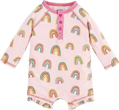 Mud Pie One-Piece Rash Guard Baby Outfit - Rainbow
