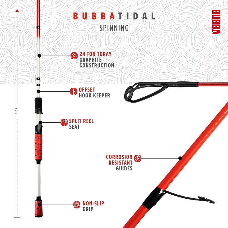 Bubba TIDAL Spinning Rods
