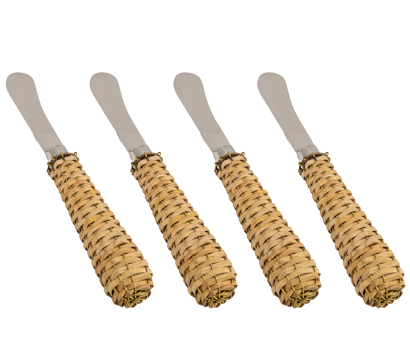 Paté Knives w/ Basketweave Handles - 4 pc.