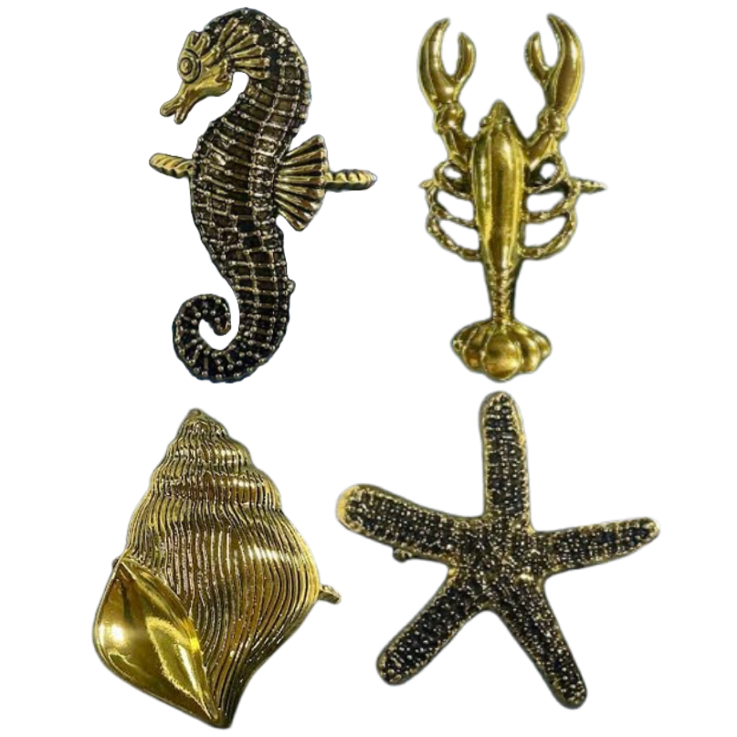 Enchanted Home Brass Nautical Napkin Rings - 4 pc.
