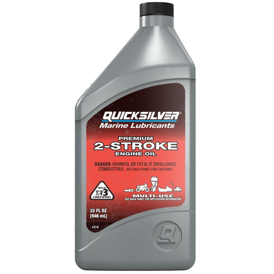 Quicksilver Marine 2-Stroke Engine Oil - 1 qt. & 1 gal.
