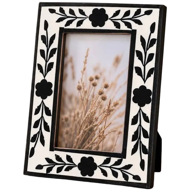 Sagebrook Floral-Patterned Resin Photo Frame - 4" x 6"