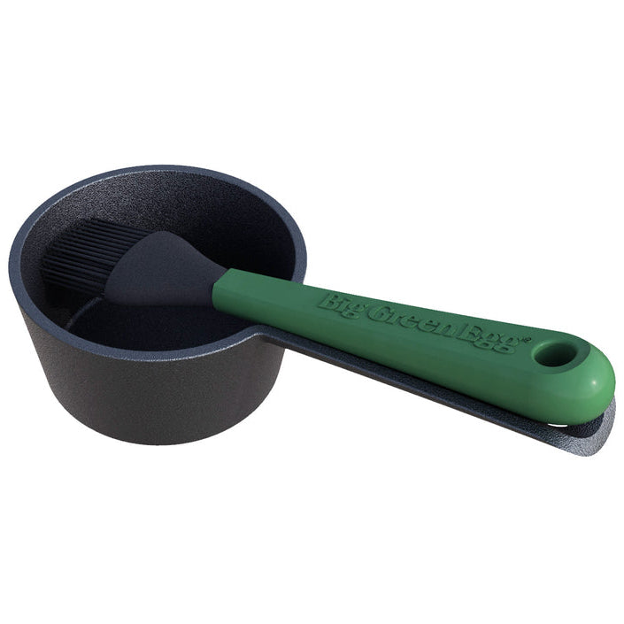 Big Green Egg Cast Iron Sauce Pot & Basting Brush