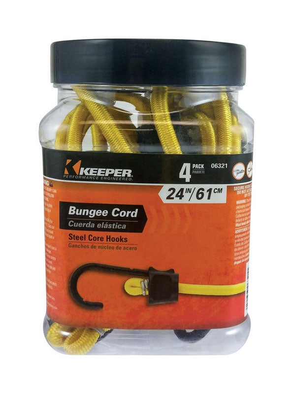 Keeper Braided Ultra Bungee Cords - Steel Core Hook