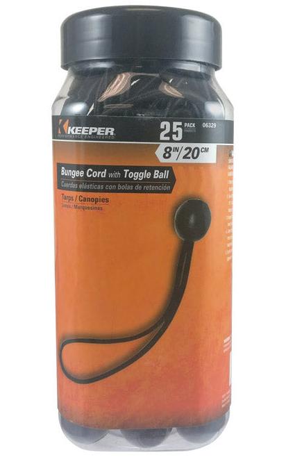 Keeper Braided Bungee Cord with Toggle Ball (Value Packs)