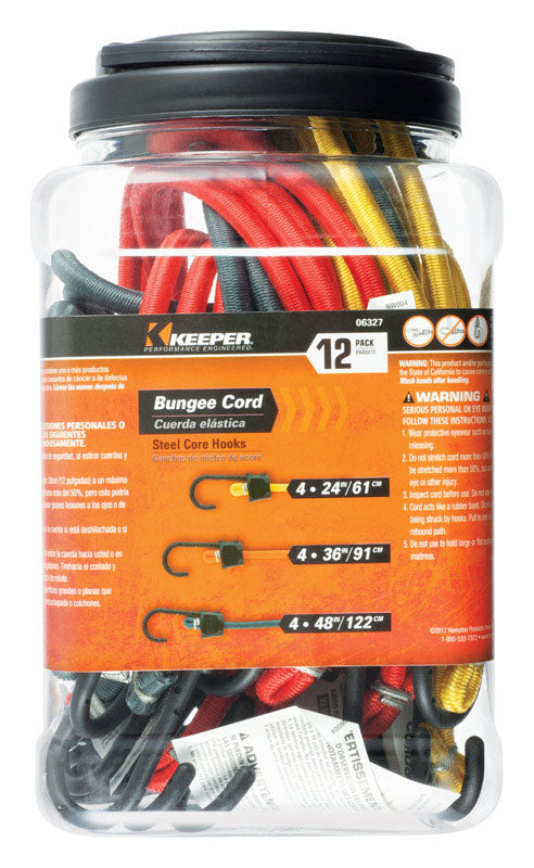 Keeper Braided Ultra Bungee Cords - Steel Core Hook
